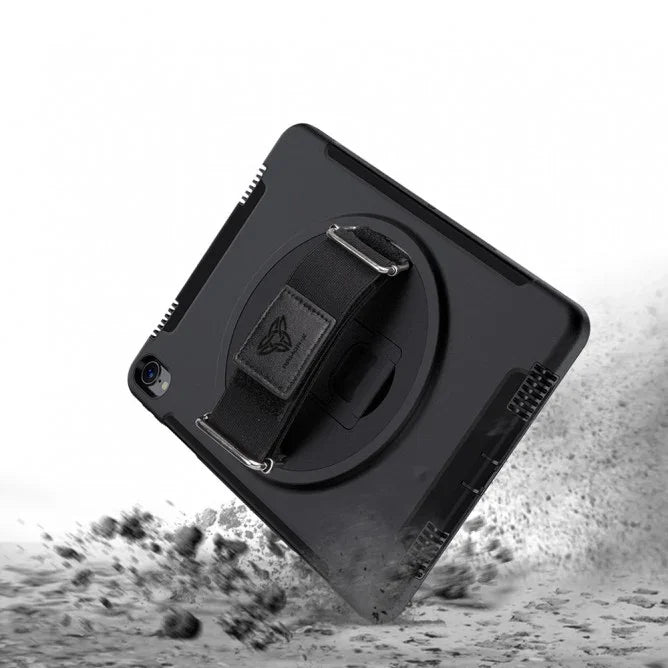 Armor-X Exn Case For iPad 8Th Gen 10.2 (2020 & 2019) Ultimate 3 Layers Shockproof Rugged Case With Hand Strap & Kick Stand- Black - Tashqila Armor-X Exn Case For iPad 8Th Gen 10.2 (2020 & 2019) Ultimate 3 Layers Shockproof Rugged Case With Hand Strap & Kick Stand- Black - Tashqila